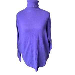 🟣PROMOD Sweater Royal Blue Wool Long Sleeves Turtle Neck🟣